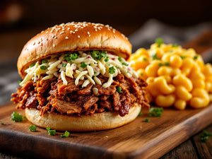 Pulled Pork Sandwich w/Mac & Cheese